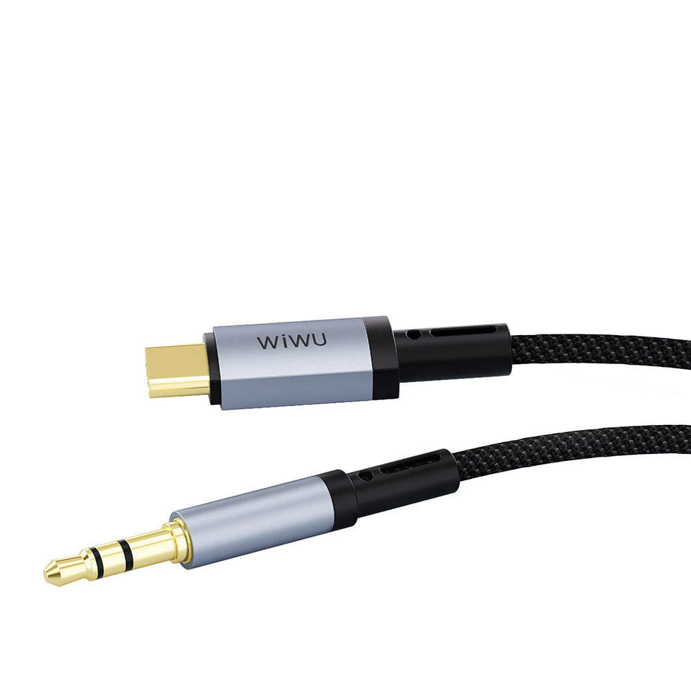 Wiwu Wi-C048 Legend Audio Serisi Type-C to 3.5mm Aux Ses Kablosu 1.5M Wiwu Wi-C048 Legend Audio Serisi Type-C to 3.5mm Aux Ses Kablosu 1.5M